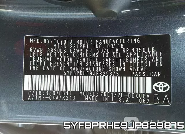 5YFBPRHE9JP829875 фото 10