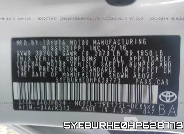 5YFBURHE0HP628773 фото 10