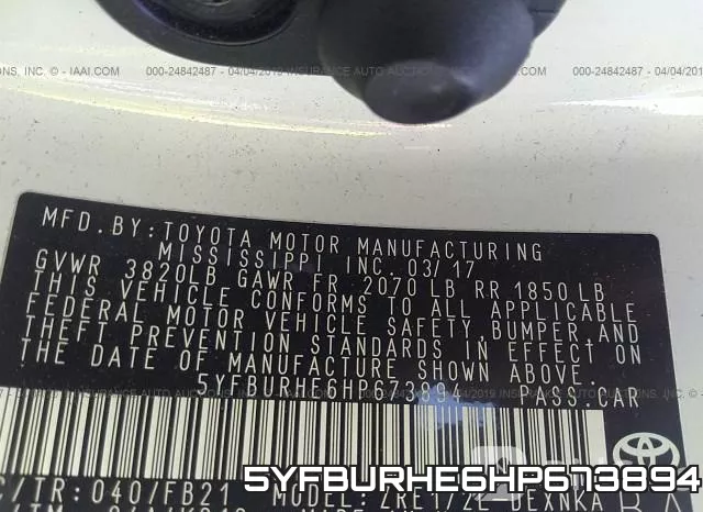 5YFBURHE6HP673894 фото 10