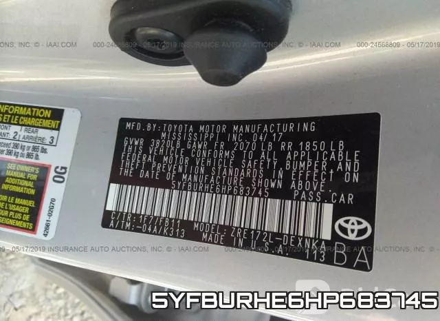 5YFBURHE6HP683745 фото 10