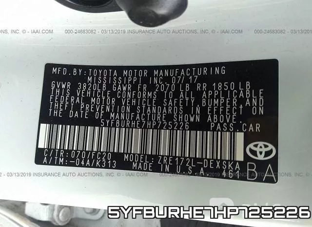 5YFBURHE7HP725226 фото 10