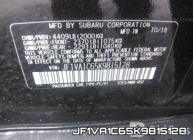 JF1VA1C65K9815128 фото 10