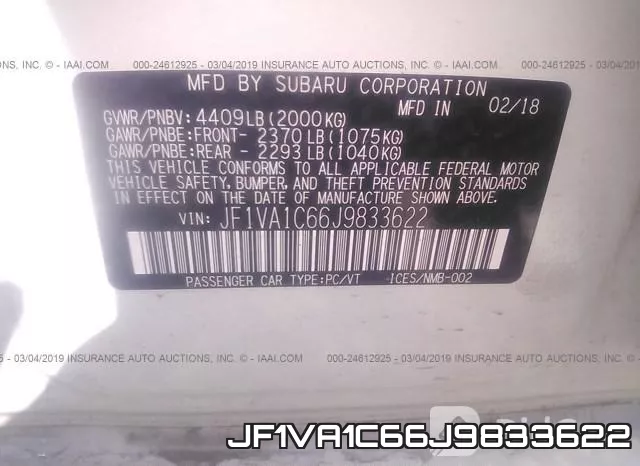 JF1VA1C66J9833622 фото 10