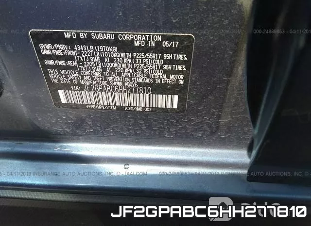 JF2GPABC6HH277810 фото 10