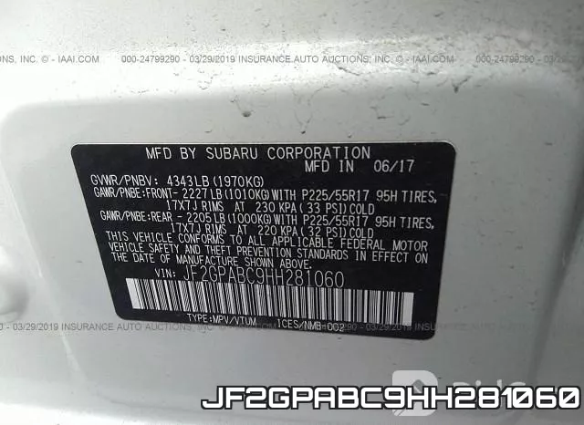 JF2GPABC9HH281060 фото 10