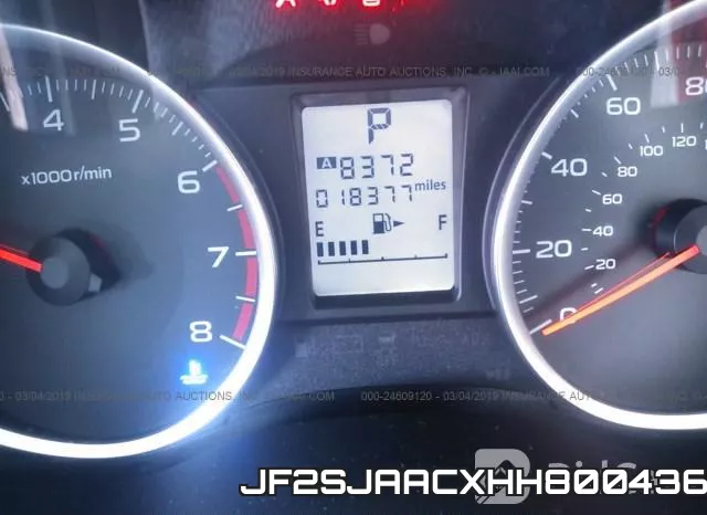 JF2SJAACXHH800436 фото 8