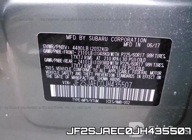 JF2SJAEC0JH435507 фото 10