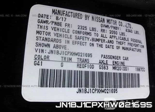 JN1BJ1CPXHW021695 фото 10