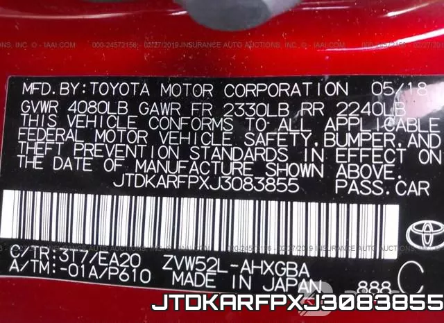 JTDKARFPXJ3083855 фото 10