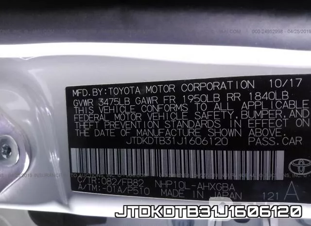 JTDKDTB31J1606120 фото 10
