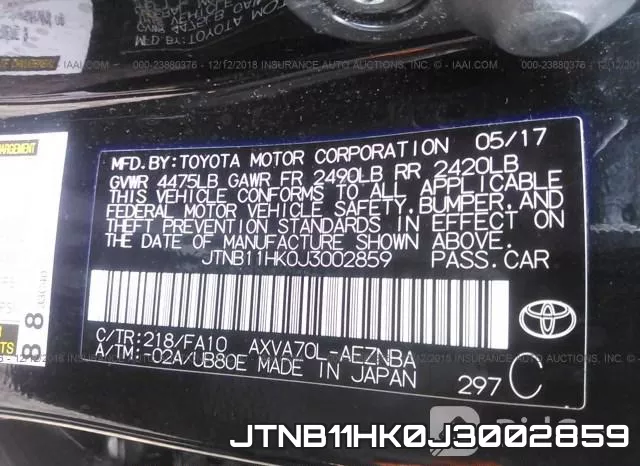 JTNB11HK0J3002859 фото 10