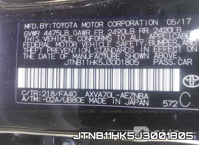 JTNB11HK5J3001805 фото 10
