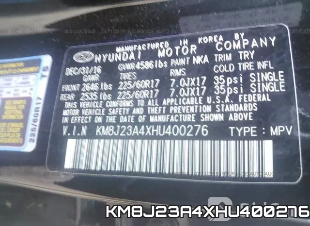 KM8J23A4XHU400276 фото 10