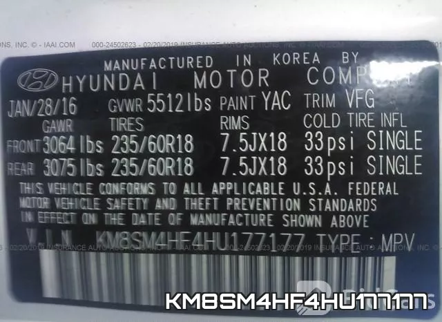 KM8SM4HF4HU177177 фото 10