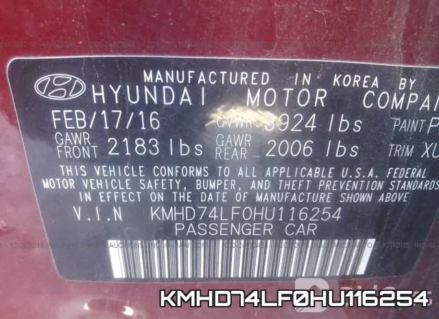 KMHD74LF0HU116254 фото 9