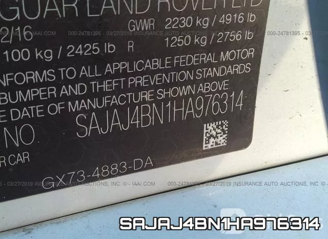 SAJAJ4BN1HA976314 фото 10