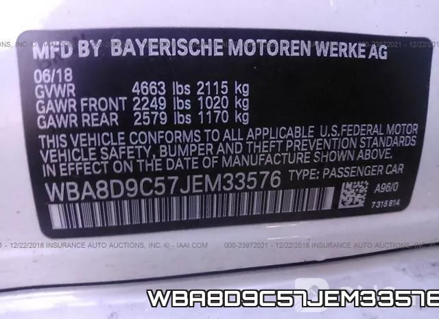 WBA8D9C57JEM33576 фото 10