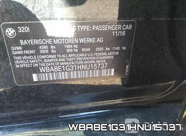 WBA8E1G31HNU15737 фото 10