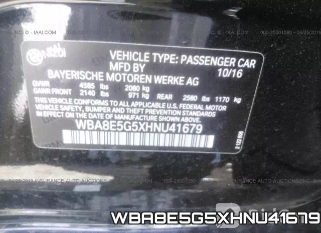 WBA8E5G5XHNU41679 фото 10
