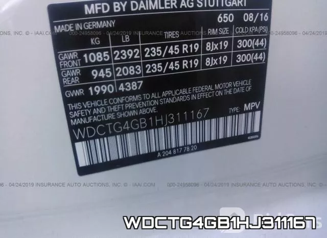 WDCTG4GB1HJ311167 фото 10