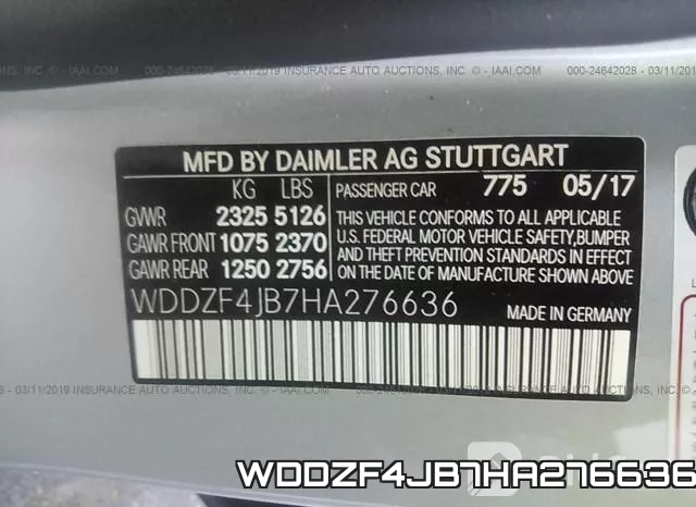 WDDZF4JB7HA276636 фото 10