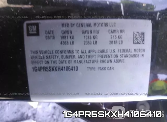 1G4PR5SKXH4106410 фото 10