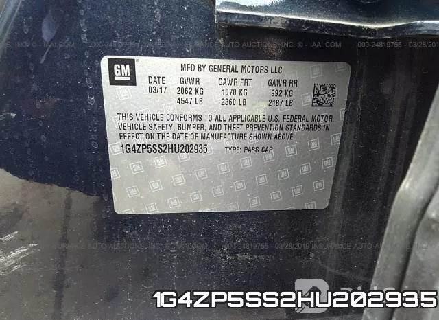 1G4ZP5SS2HU202935 фото 10