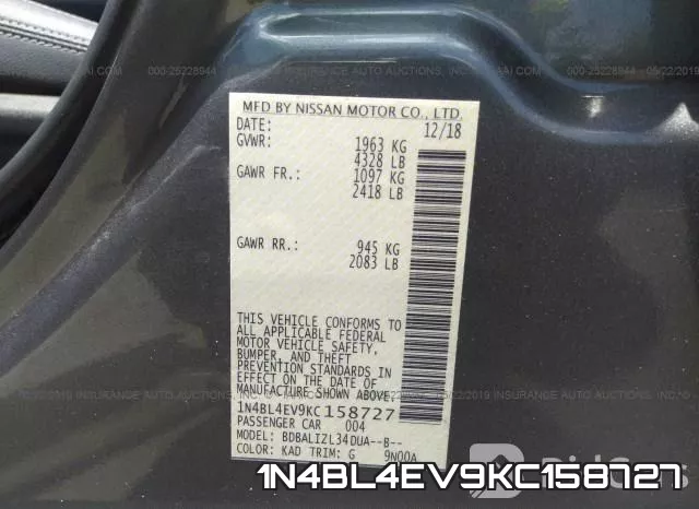 1N4BL4EV9KC158727 фото 10