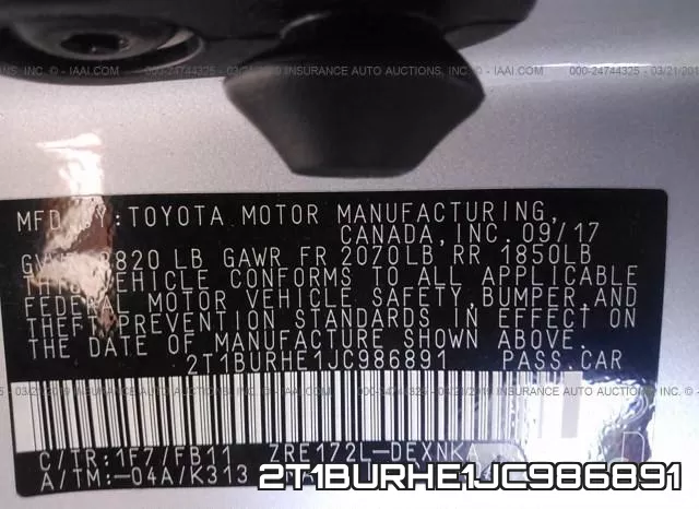2T1BURHE1JC986891 фото 10