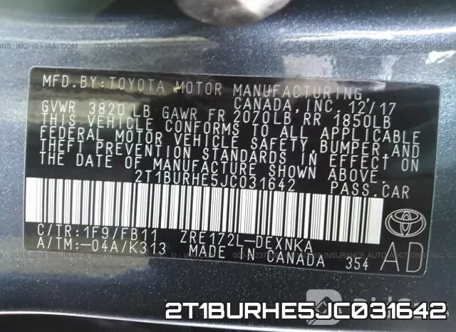 2T1BURHE5JC031642 фото 10