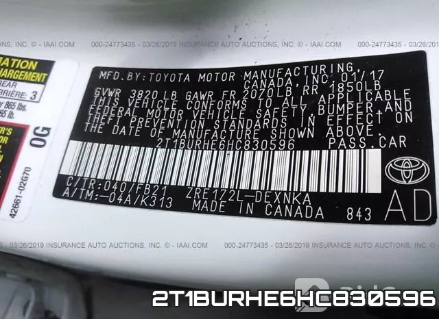 2T1BURHE6HC830596 фото 10