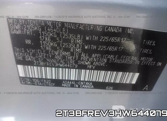 2T3BFREV3HW644079 фото 10
