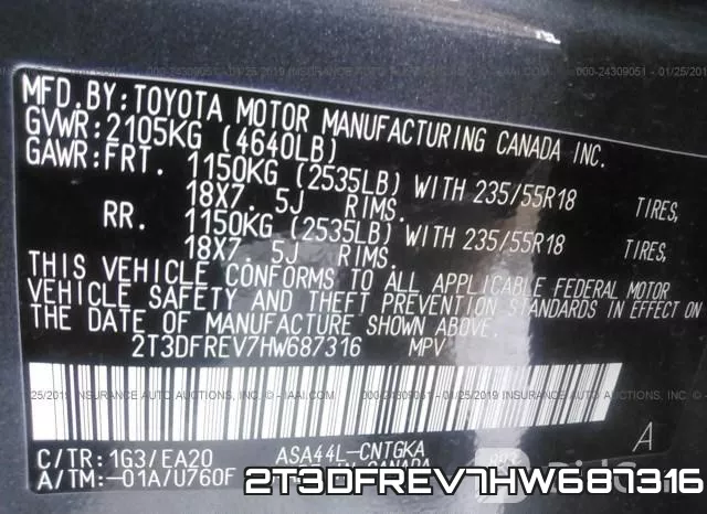 2T3DFREV7HW687316 фото 10
