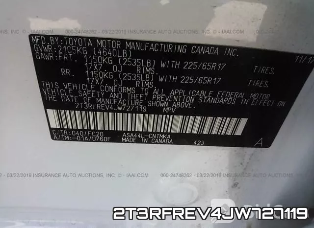 2T3RFREV4JW727119 фото 10