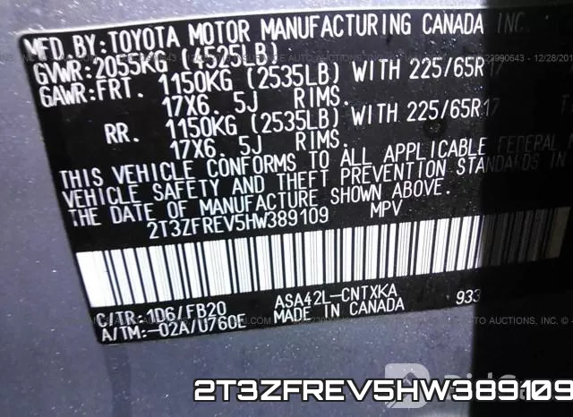 2T3ZFREV5HW389109 фото 10