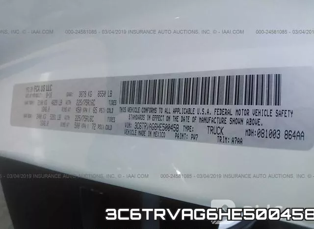 3C6TRVAG6HE500458 фото 10