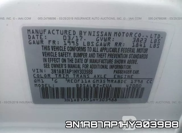 3N1AB7AP1HY303988 фото 10