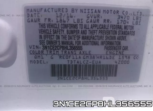 3N1CE2CP8HL356555 фото 10