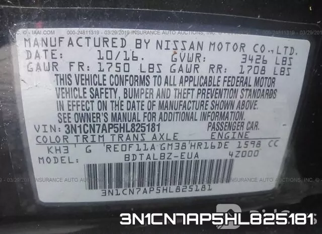 3N1CN7AP5HL825181 фото 10