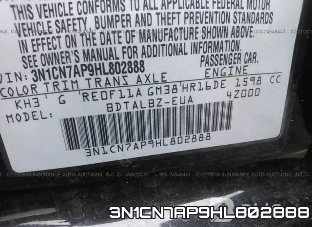 3N1CN7AP9HL802888 фото 10