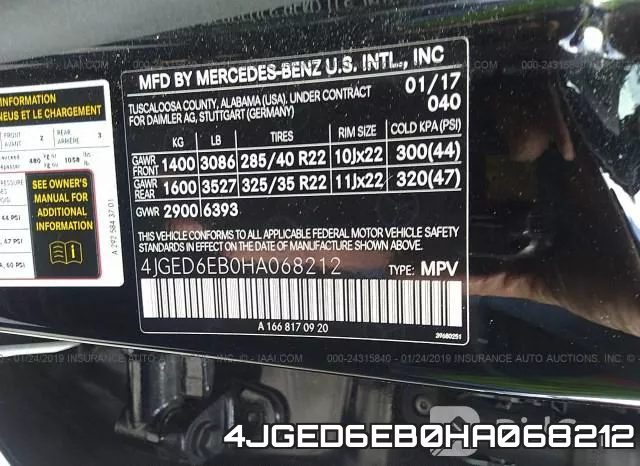 4JGED6EB0HA068212 фото 10