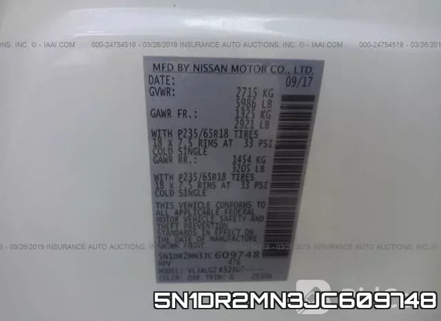 5N1DR2MN3JC609748 фото 10