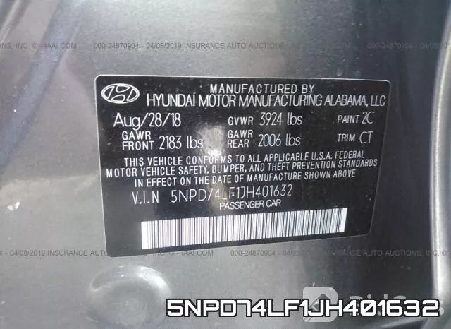 5NPD74LF1JH401632 фото 10