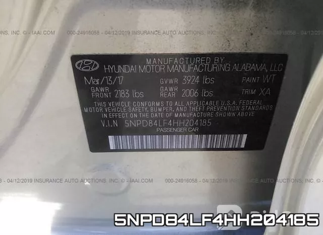 5NPD84LF4HH204185 фото 10