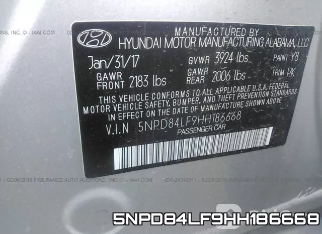 5NPD84LF9HH186668 фото 10