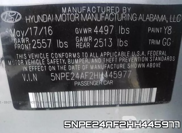 5NPE24AF2HH445977 фото 10