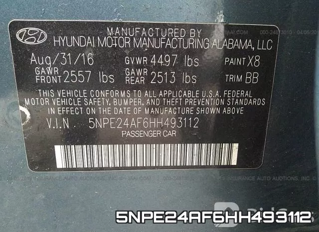 5NPE24AF6HH493112 фото 10