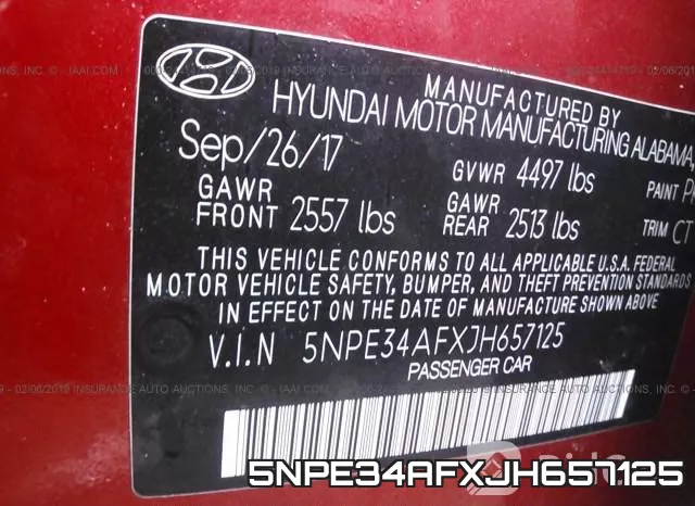 5NPE34AFXJH657125 фото 10