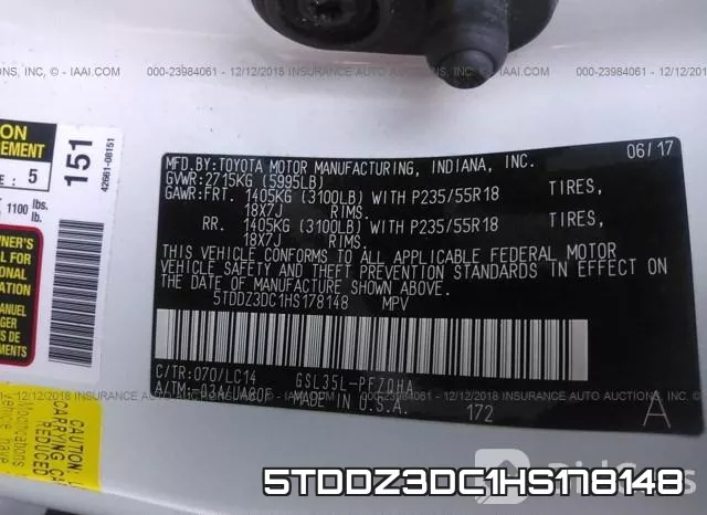 5TDDZ3DC1HS178148 фото 10