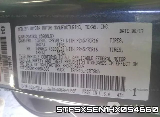 5TFSX5EN1HX054660 фото 10